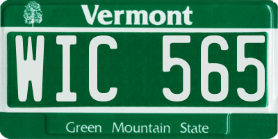 VT license plate WIC565