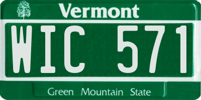 VT license plate WIC571