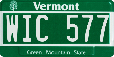 VT license plate WIC577