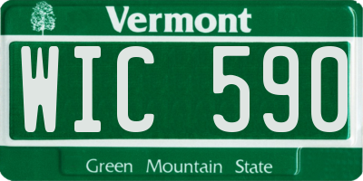 VT license plate WIC590