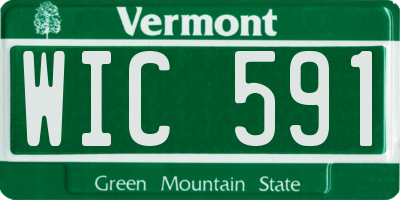 VT license plate WIC591