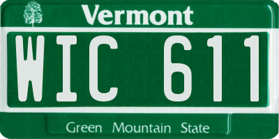 VT license plate WIC611