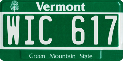 VT license plate WIC617