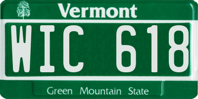 VT license plate WIC618