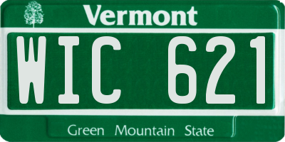 VT license plate WIC621