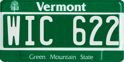 VT license plate WIC622