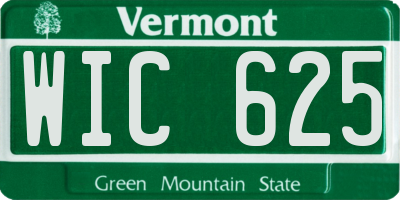 VT license plate WIC625