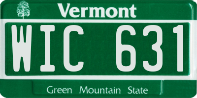 VT license plate WIC631