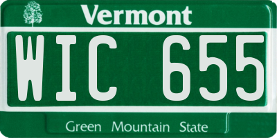 VT license plate WIC655