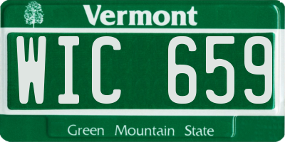 VT license plate WIC659