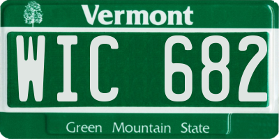 VT license plate WIC682