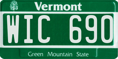 VT license plate WIC690