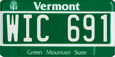 VT license plate WIC691