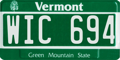 VT license plate WIC694