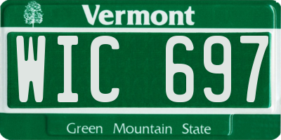 VT license plate WIC697