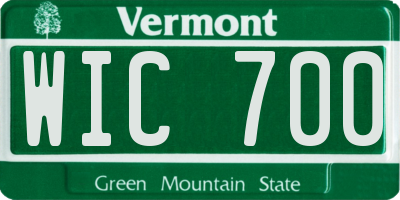 VT license plate WIC700