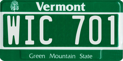 VT license plate WIC701