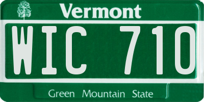 VT license plate WIC710