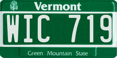 VT license plate WIC719