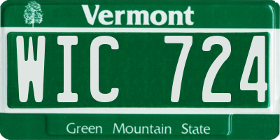 VT license plate WIC724