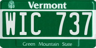VT license plate WIC737