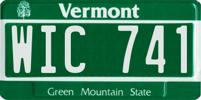VT license plate WIC741