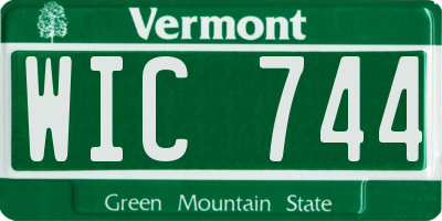 VT license plate WIC744