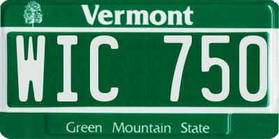 VT license plate WIC750