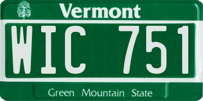 VT license plate WIC751