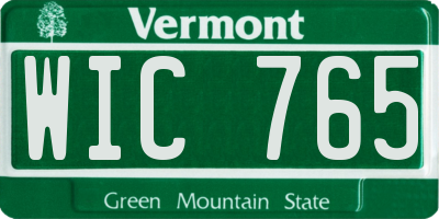 VT license plate WIC765