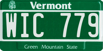 VT license plate WIC779