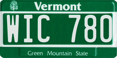 VT license plate WIC780