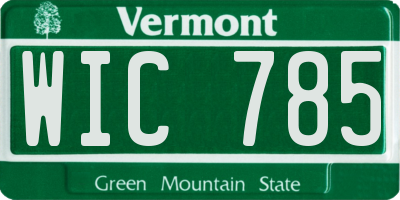 VT license plate WIC785