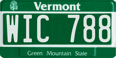 VT license plate WIC788