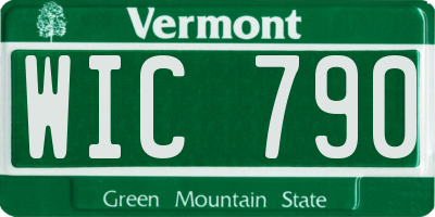 VT license plate WIC790