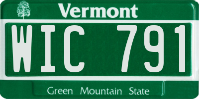 VT license plate WIC791