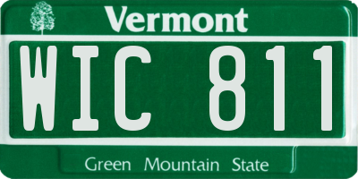 VT license plate WIC811
