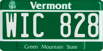 VT license plate WIC828