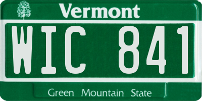 VT license plate WIC841