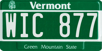 VT license plate WIC877