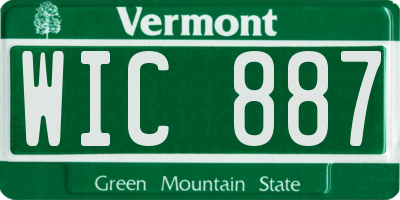 VT license plate WIC887
