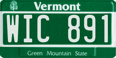 VT license plate WIC891