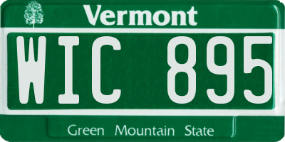 VT license plate WIC895