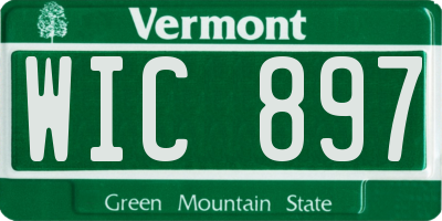 VT license plate WIC897