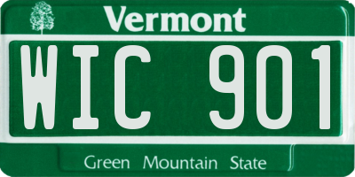 VT license plate WIC901