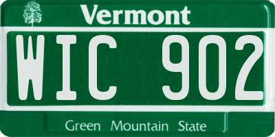 VT license plate WIC902