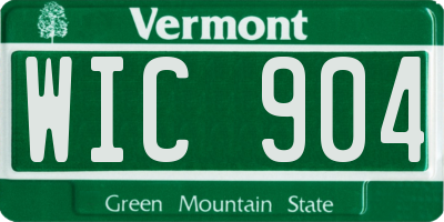 VT license plate WIC904