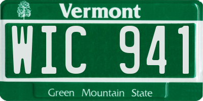 VT license plate WIC941