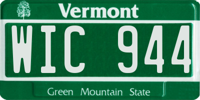 VT license plate WIC944