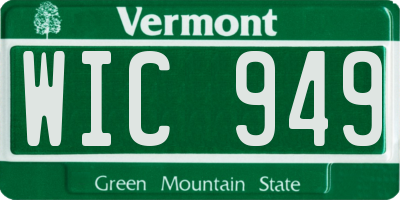 VT license plate WIC949